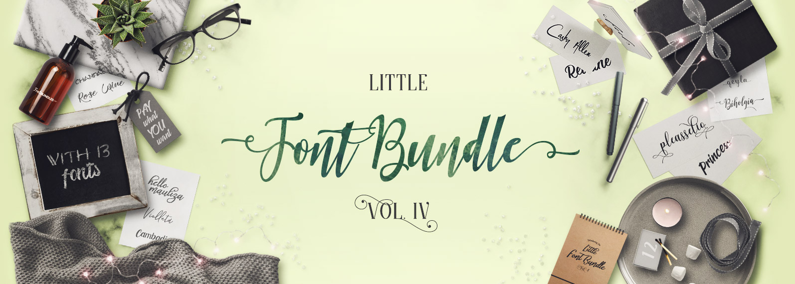 The Little Font Bundle Vol IV Cover