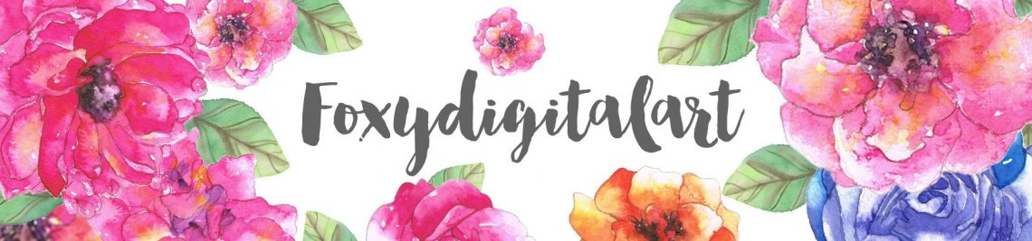 FOXYdigitalart Watercolor Clipart Profile Banner