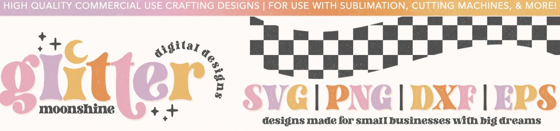 Glitter Moonshine SVG Profile Banner