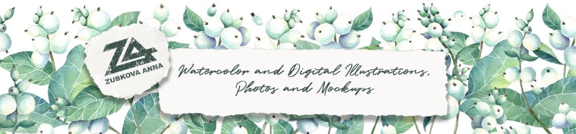 Watercolor Digital Photo by Anna Zubkova Profile Banner