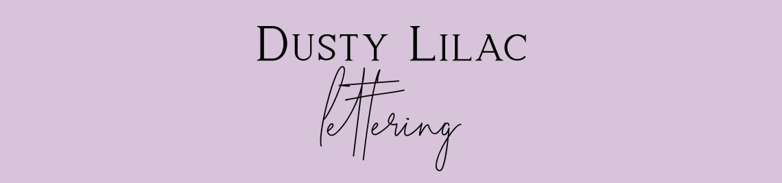 Dusty Lilac Lettering Profile Banner