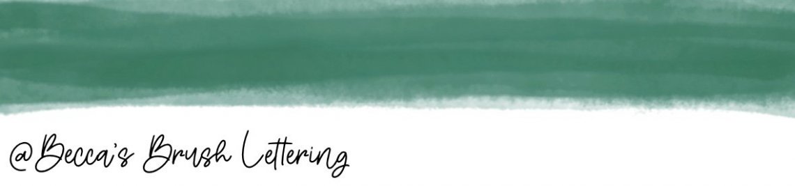 Becca's Brush Lettering Profile Banner