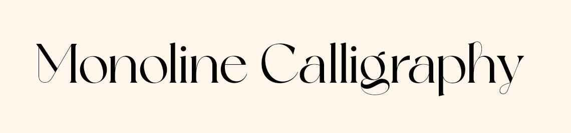 MonoLine Calligraphy Profile Banner